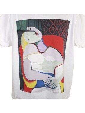 Pablo Picasso T Shirt Mens Size XL White The Dream Le Reve Art Tee
